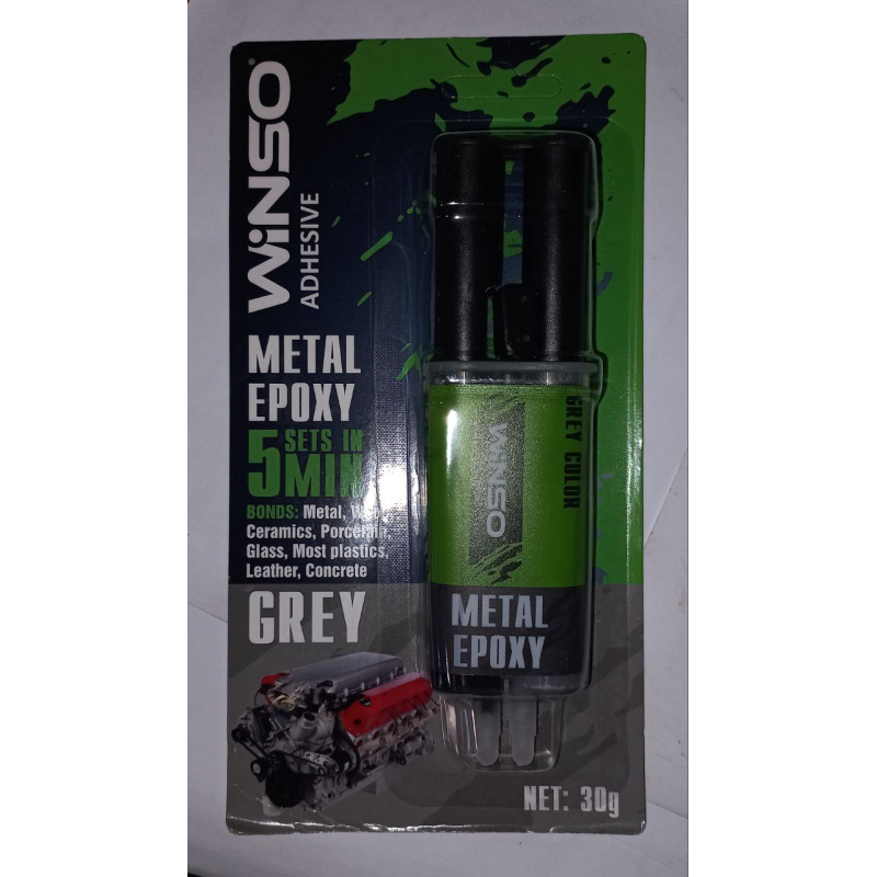 Клей епоксидний (двокомпонентний) металевого кольору. GREY WINSO adhesive Клей епоксидний (двокомпонентний) металевого кольору. GREY WINSO adhesive